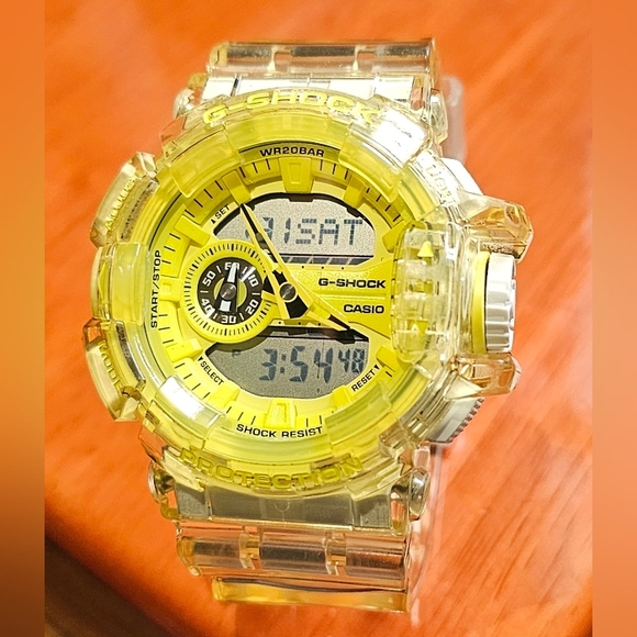 G-Shock Skeleton Analog/Digital clear yellow GA-400SK-1A9 - Picture 4 of 8